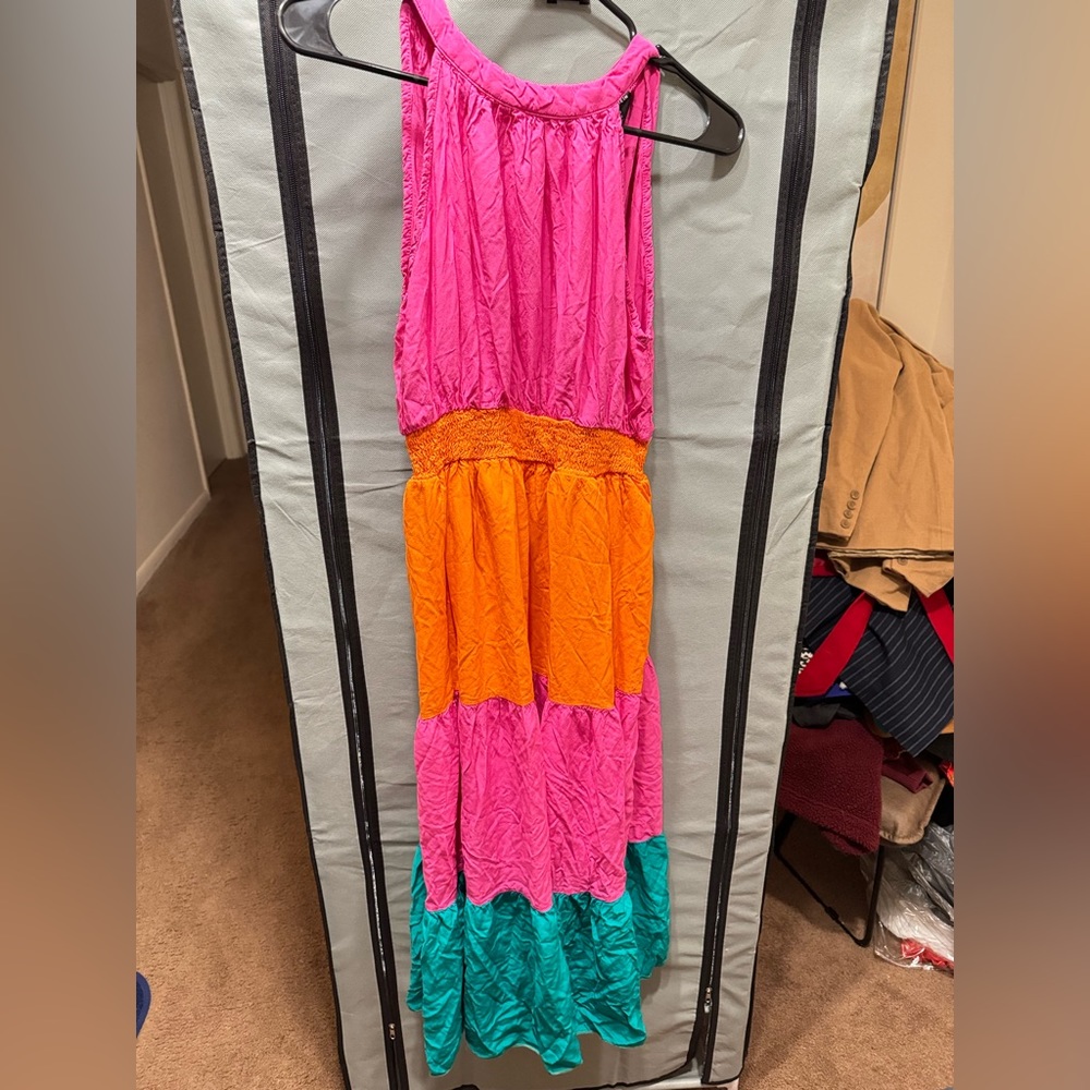 Multicolor summer bohemian dress